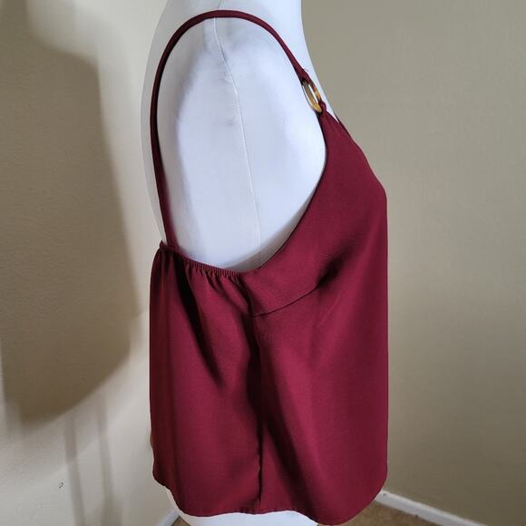 I Joah Flowy Top, Size Medium Wine, Burgundy NEW Camisole Strappy Top - Picture 4 of 11